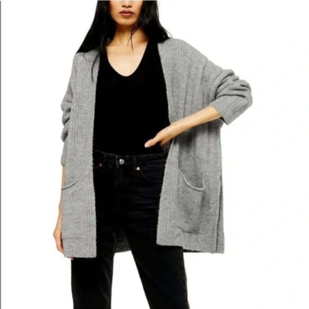 XS Topshop gray oversized cardigan